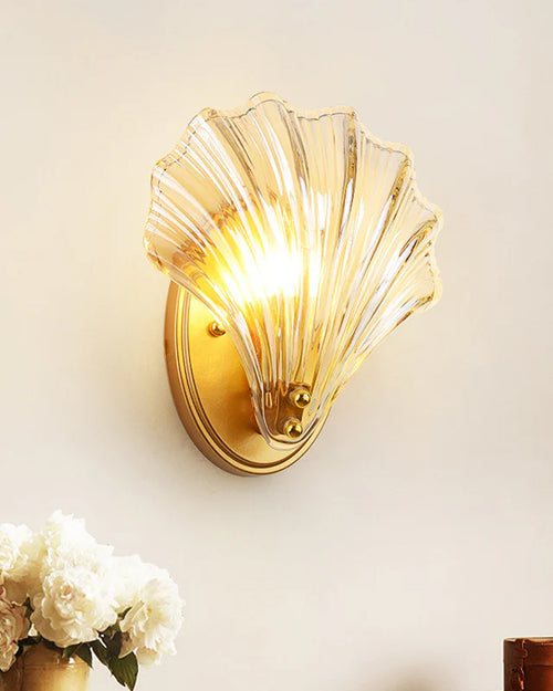 Golden Shell Wall Light
